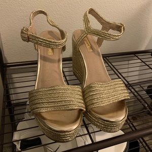 Gold Topshop Wedges